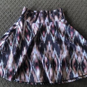 Brown multi color skirt